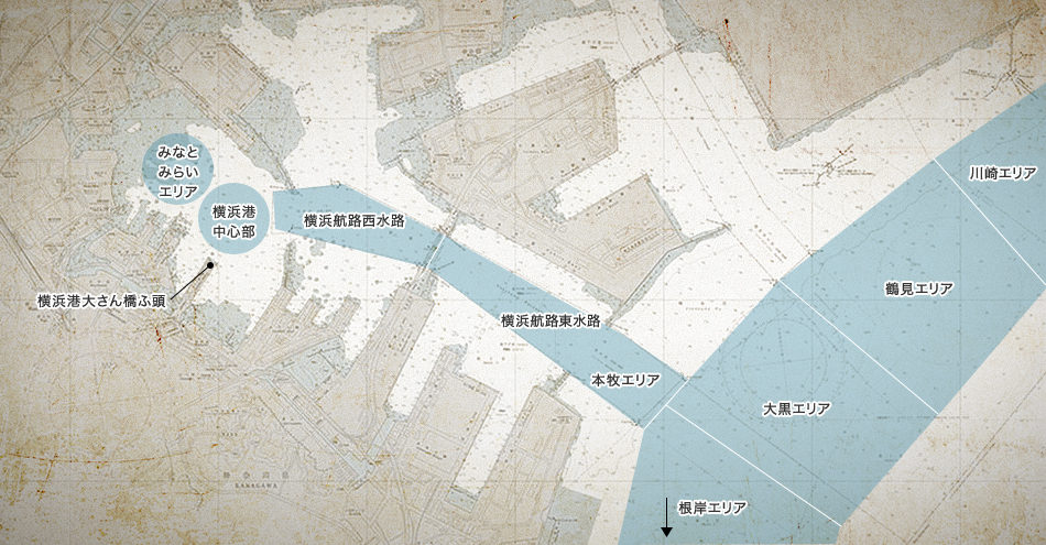 横浜港クルーズマップ
